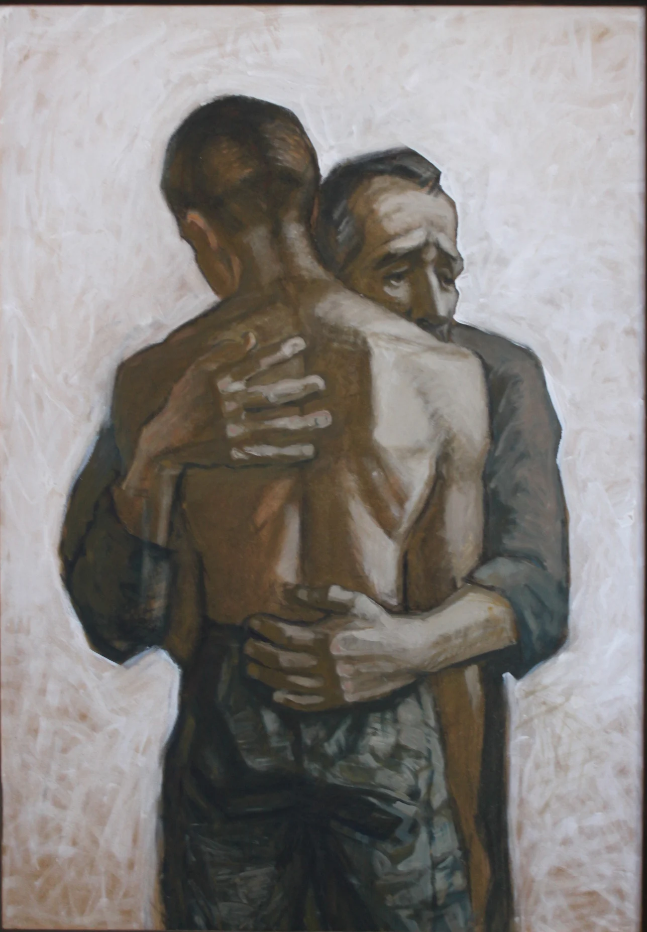 "Руки отца", оргалит/темпера, 100х70 см, 2024г.