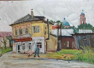 Хмельная тема, мелов. картон/аква, масл. пастель, коллаж, 35х50см