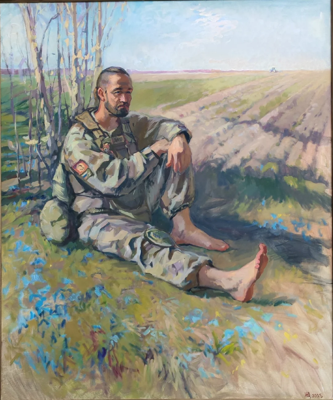 "Алешино небо" (портрет Ялты)", холст/темпера, 120х100см, 2025 г.