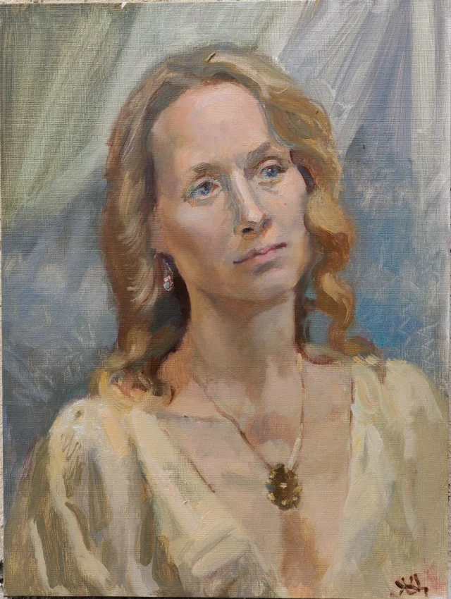 "Лида", этюдик, 30х40 см, холст/масло, 2025