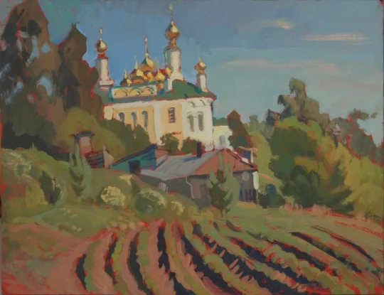 "Белев-городок. Торжество православия", картон /темпера, 46х60см, 2023