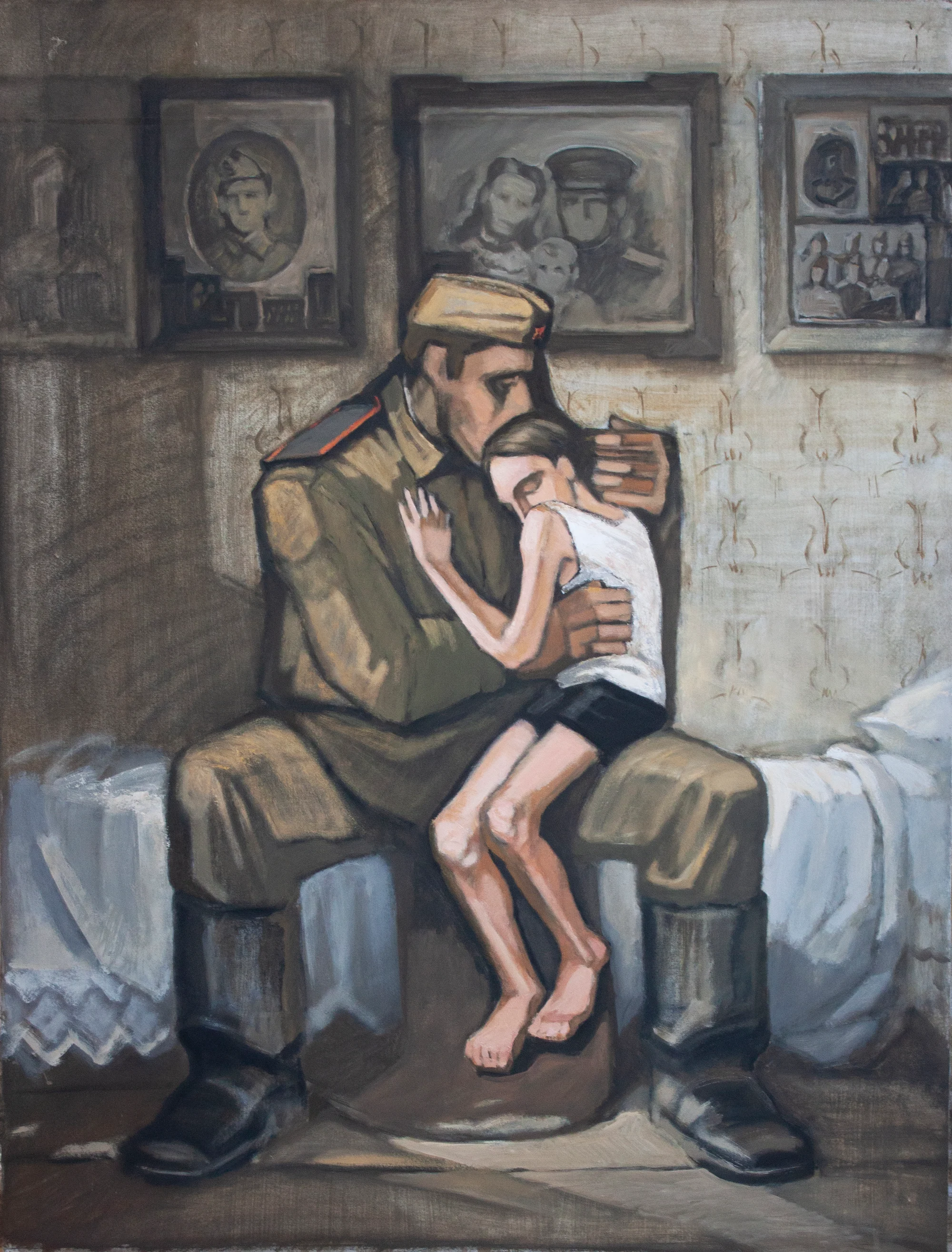 Цинман Ж. Г. "Кузнечик", оргалит/темпера, 125х95 см, 2024 г.