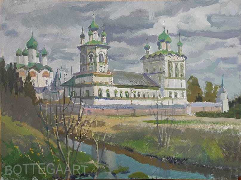 Николо-Вяжишский монастырь  кар./тепмера, 35х45, 2014