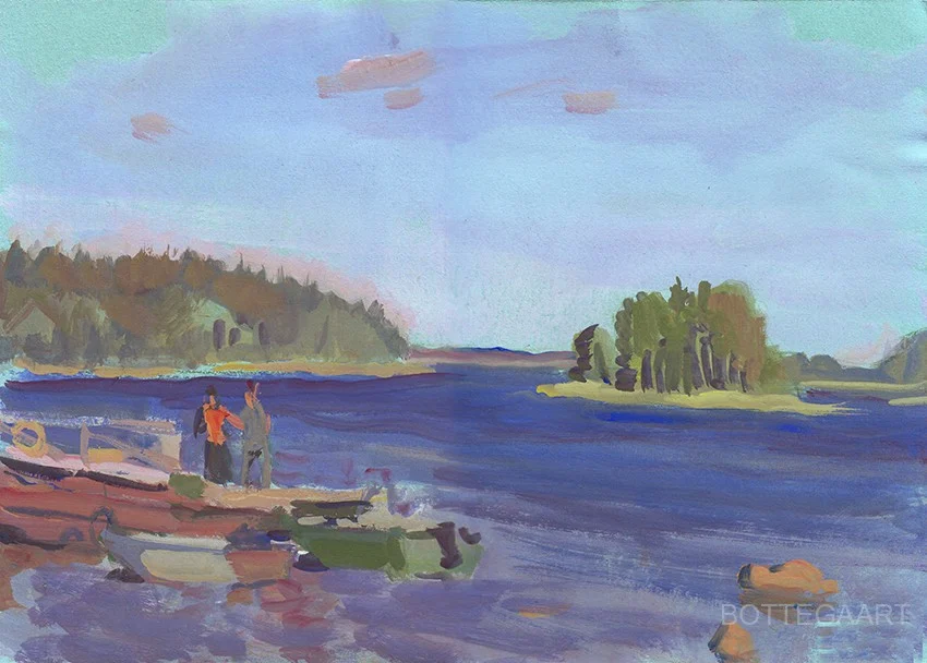 Варварина губа. Бум./темпера, 42х30