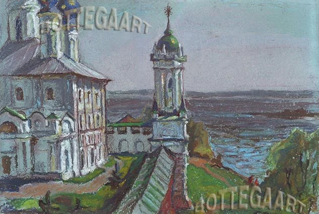 Утро над Неро, бум/соус,пастель,2012