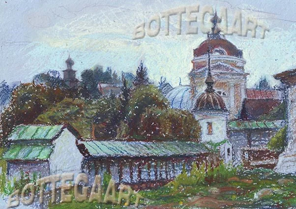 Торжок. Кром  бум/пастель, 2010
