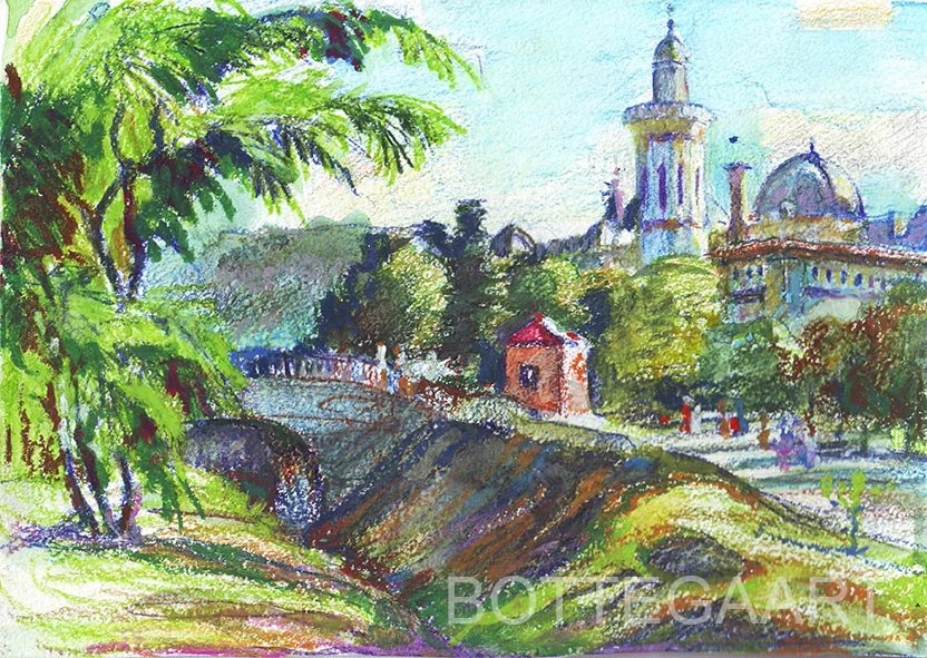 Феодосия. Вилла Стамболи, бум./акв. кар., 2012