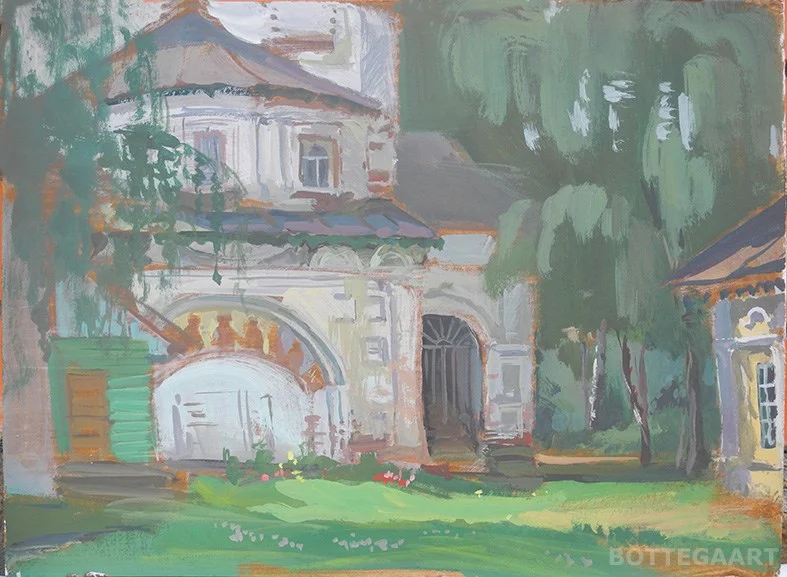 Михаило-Архангельский монастырь, к/темпера, 30х40, 2017