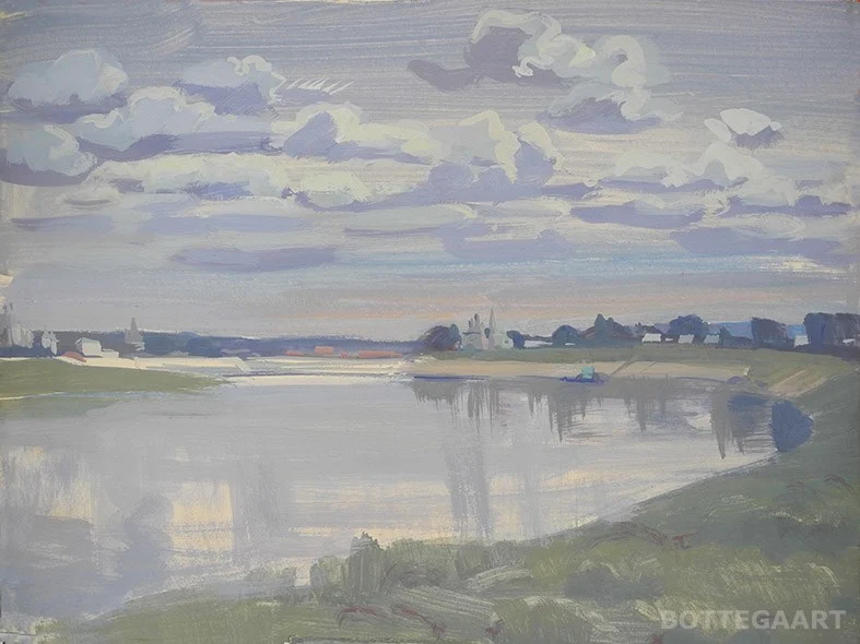 Серебряный день, к/темпера, 30х40, 2017