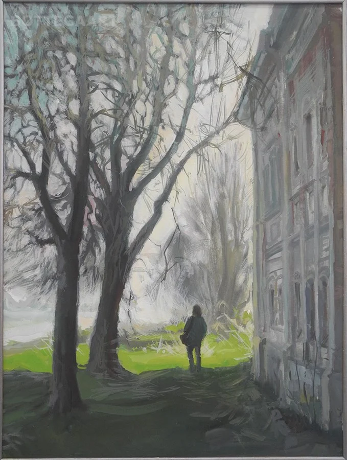 Дым, холст на картоне/темпера, 80х60, 2017 г.