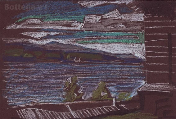 Кижи. Ладья, цв. бум./маркер, акв. кар. , мел