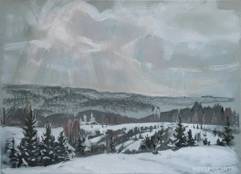 Шеломя, бум./смеш. техн., 42х60, 2018