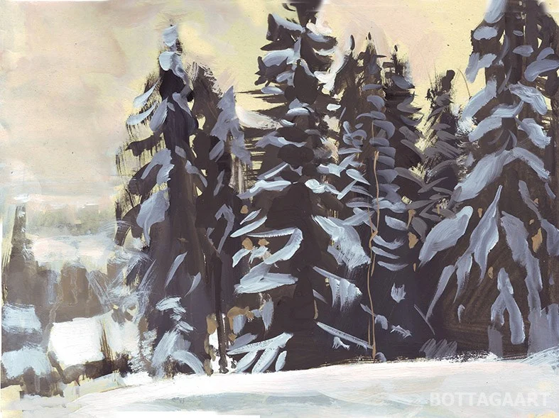 Минус 34 цв.бум/гуашь,темпера,30х40