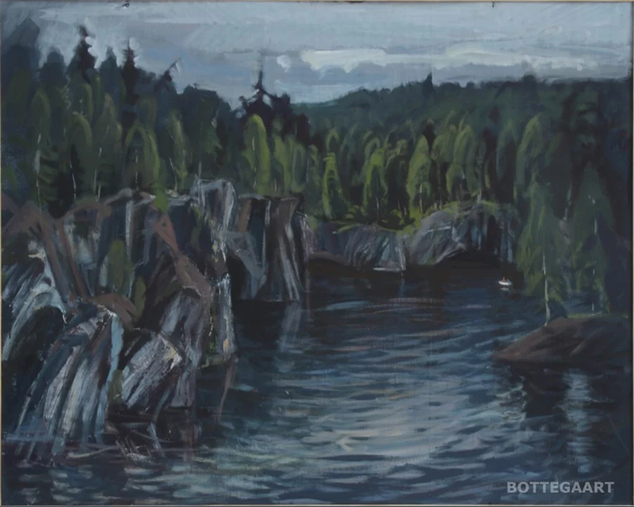 Рускеала, дерево/темпера, 80х100, 2017