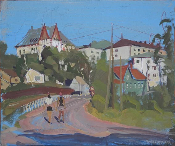 Сортавала. Жарко, к/темпера, 37х44, 2018